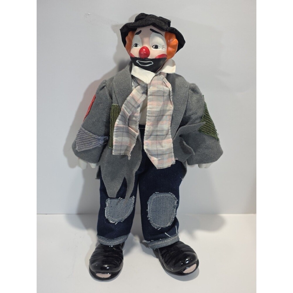 House of Lloyds Hobo Clown Doll w/ Tags Collectible 14 inches Vintage Clown Doll